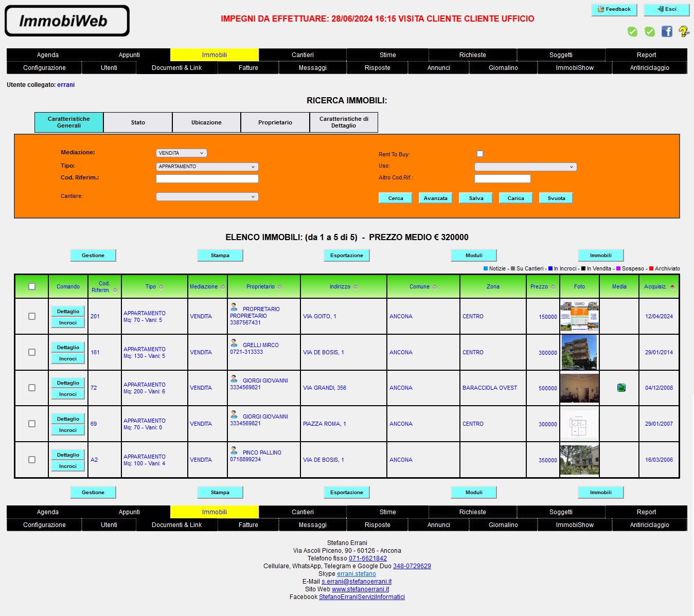 ImmobiWeb - Software gestionale immobiliare per la gestione completa dell'agenzia immobiliare.